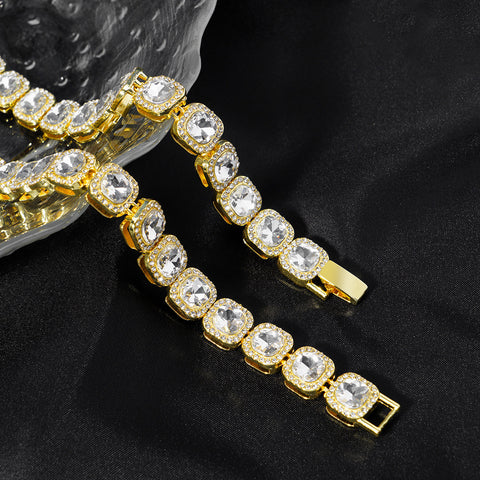 13mm Full-Diamond Iced-Out Hip-Hop Chain For Men In Europe And The US