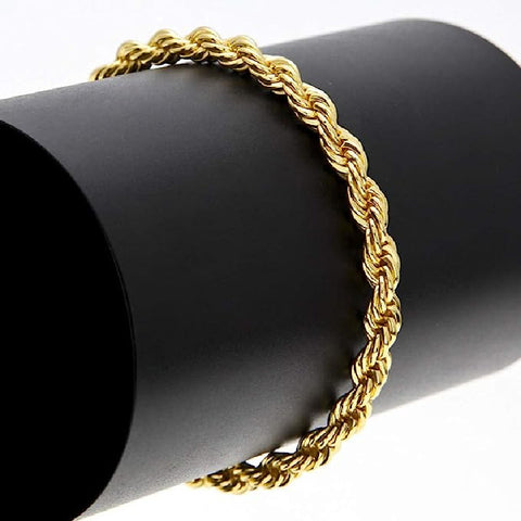 4mm Thick Cable Chain 18K Gold-plated Necklace