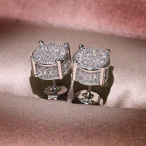 Hot-selling All-diamond Hip-hop Mens Earrings From