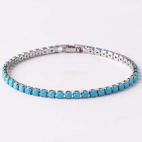 Womens Fashion Square Crystal Zircon Necklace