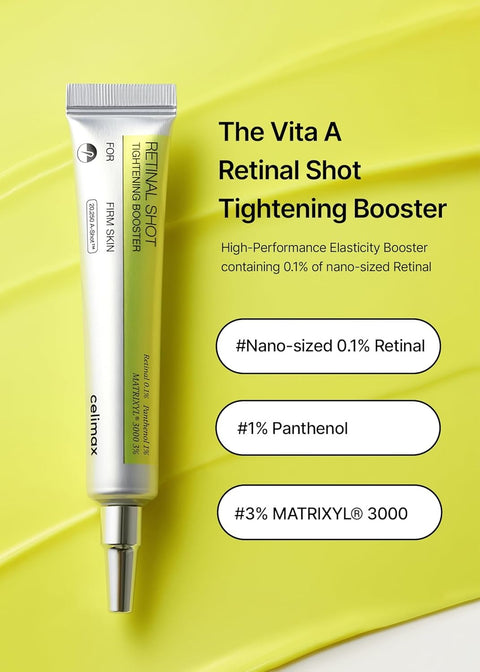 Retinal Shot Tightening Booster Cream – Anti-Aging Retinol Serum for Wrinkles, Fine Lines & Firm Skin | Pore Tightening & Skin Lifting Korean Skincare