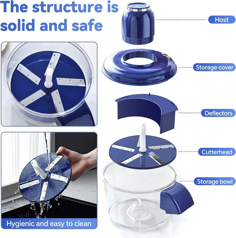 Electric Grape Peeling Machine – Automatic Small Fruit & Garlic Peeler (Blue)