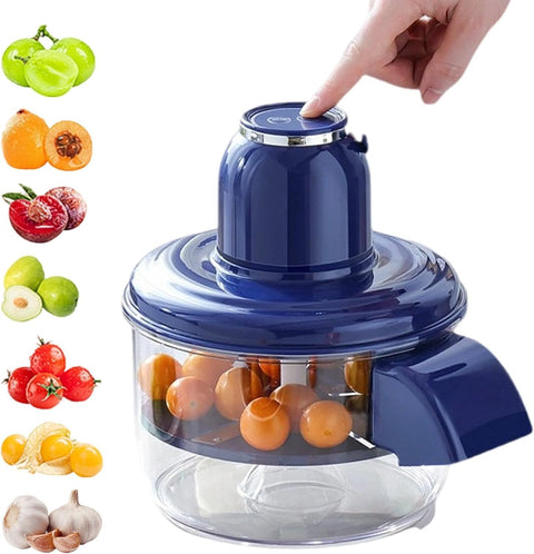 Electric Grape Peeling Machine – Automatic Small Fruit & Garlic Peeler (Blue)