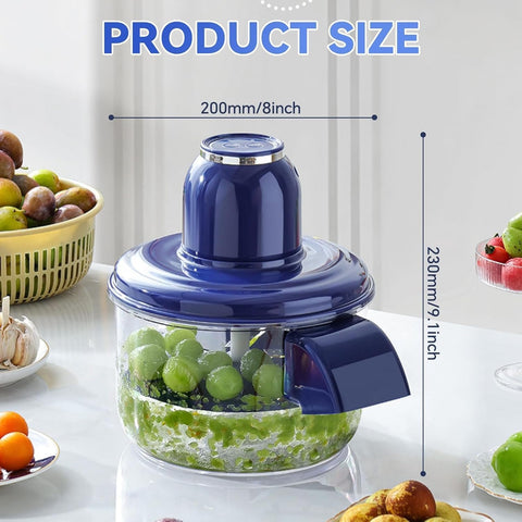 Electric Grape Peeling Machine – Automatic Small Fruit & Garlic Peeler (Blue)
